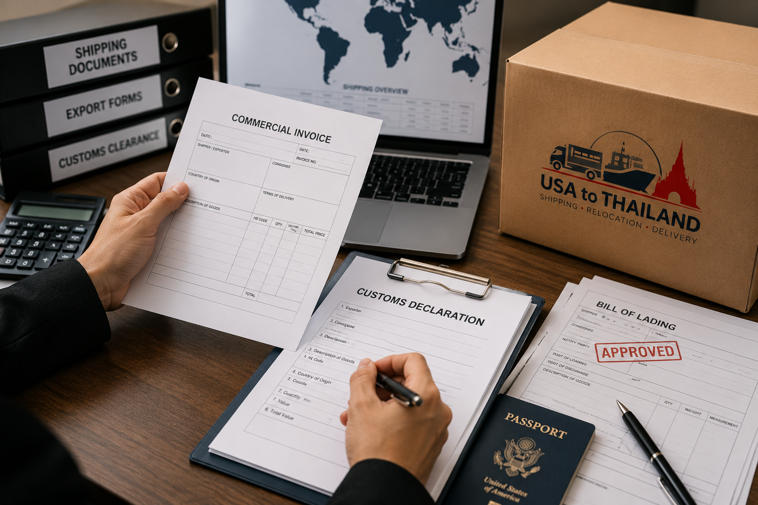 Moving household goods from USA to Thailand