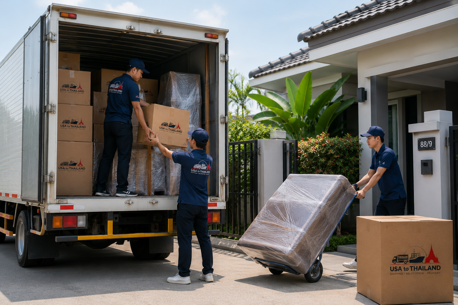 Cargo container for USA to Thailand shipping