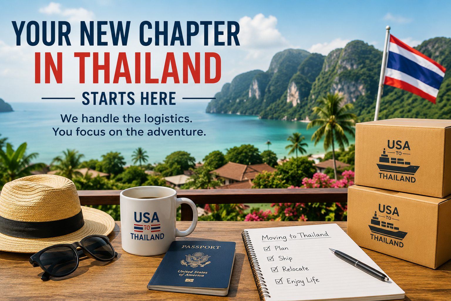 Moving to Thailand from USA shipping container